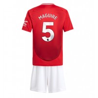 Manchester United Harry Maguire #5 Koti Peliasu Lasten 2024-25 Lyhythihainen (+ Lyhyet housut)